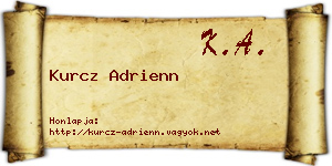 Kurcz Adrienn névjegykártya